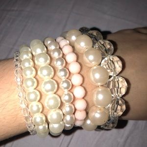 Pearl bracelet set